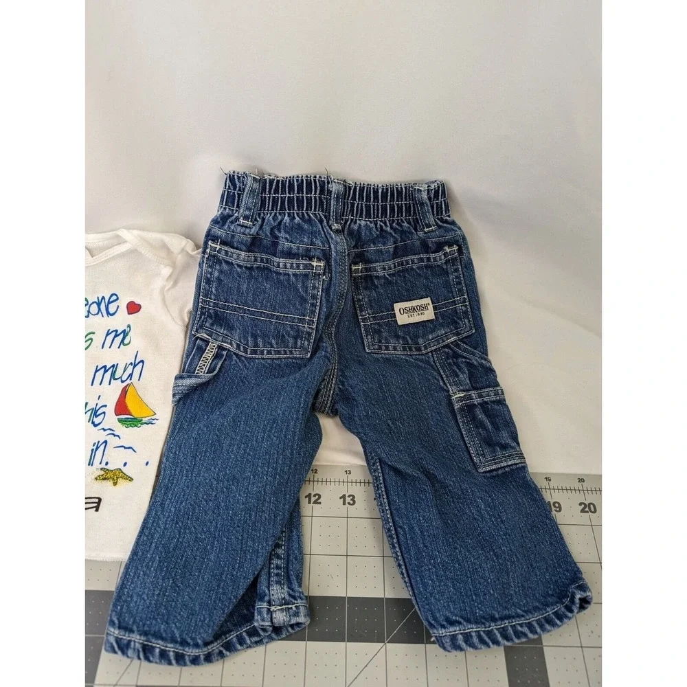Oshkosh Baby‎ Denim Jeans 6 9 months Spencer Florida T Shirt Med Set